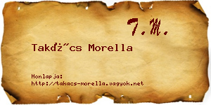 Takács Morella névjegykártya